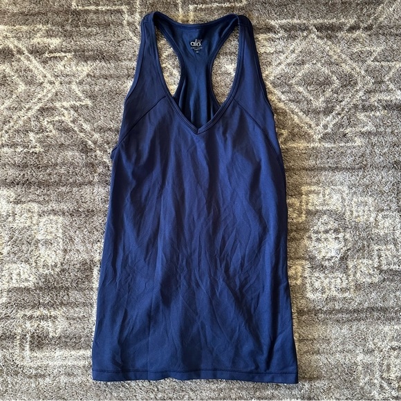 ALO Yoga Navy Blue Tank Top - Picture 1 of 6